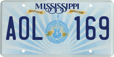 MS license plate AOL169