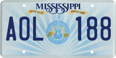 MS license plate AOL188