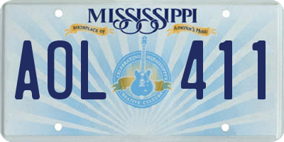 MS license plate AOL411