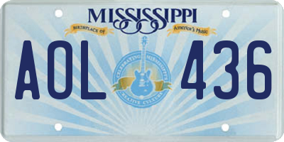MS license plate AOL436