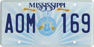 MS license plate AOM169