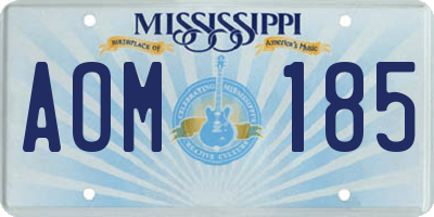 MS license plate AOM185