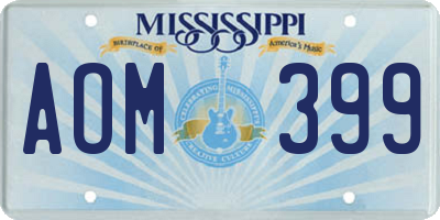 MS license plate AOM399