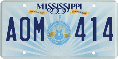 MS license plate AOM414