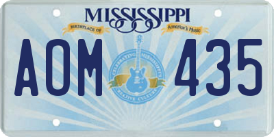 MS license plate AOM435