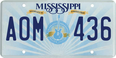 MS license plate AOM436