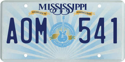 MS license plate AOM541