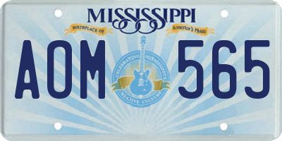 MS license plate AOM565