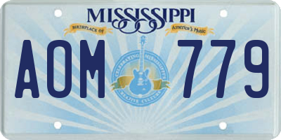 MS license plate AOM779