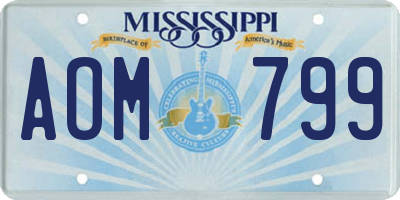MS license plate AOM799