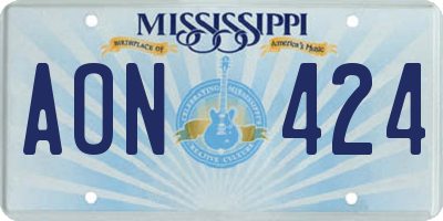 MS license plate AON424