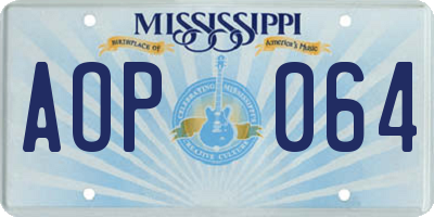 MS license plate AOP064