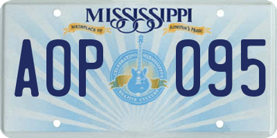MS license plate AOP095