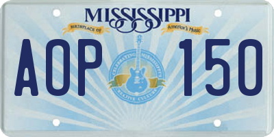 MS license plate AOP150