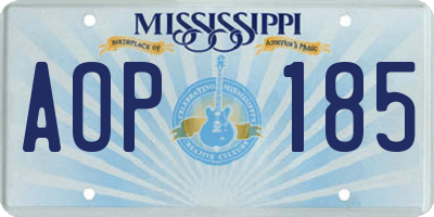 MS license plate AOP185
