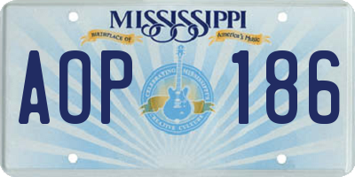 MS license plate AOP186