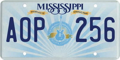 MS license plate AOP256
