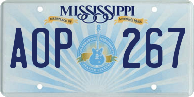 MS license plate AOP267