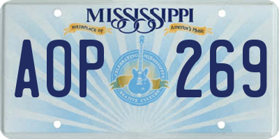 MS license plate AOP269