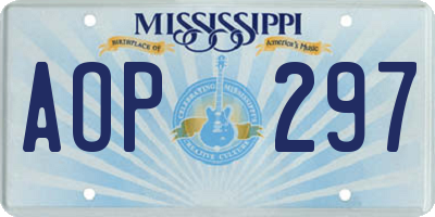 MS license plate AOP297