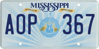 MS license plate AOP367