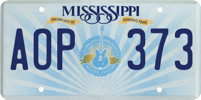 MS license plate AOP373