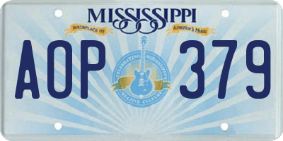 MS license plate AOP379