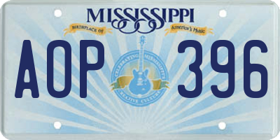 MS license plate AOP396