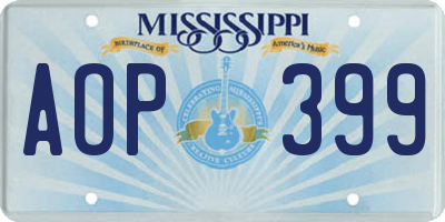 MS license plate AOP399
