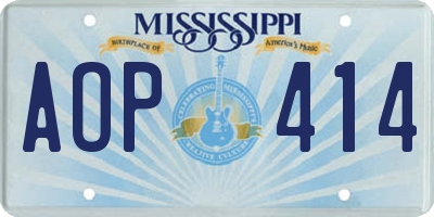 MS license plate AOP414
