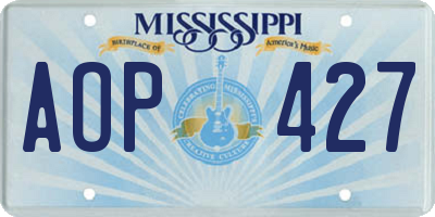 MS license plate AOP427