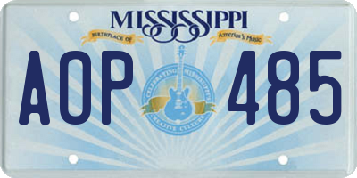 MS license plate AOP485
