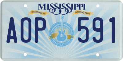 MS license plate AOP591