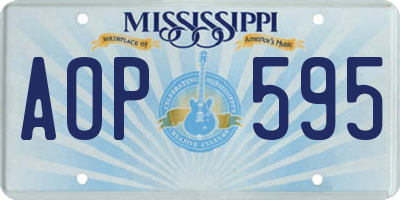MS license plate AOP595