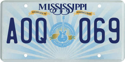 MS license plate AOQ069