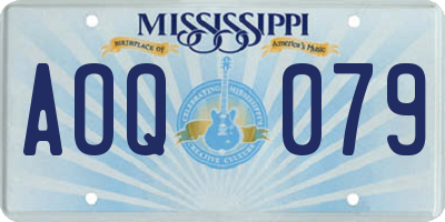 MS license plate AOQ079