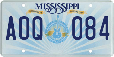 MS license plate AOQ084