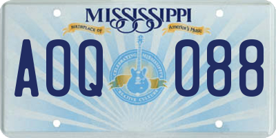 MS license plate AOQ088