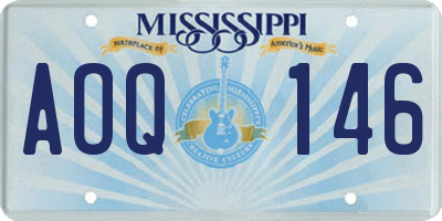 MS license plate AOQ146