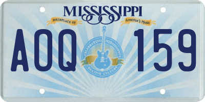 MS license plate AOQ159