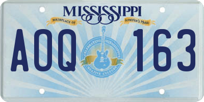 MS license plate AOQ163