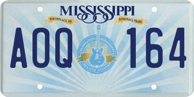 MS license plate AOQ164