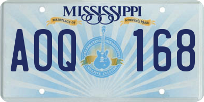 MS license plate AOQ168