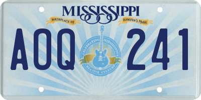 MS license plate AOQ241
