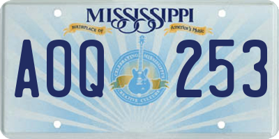 MS license plate AOQ253