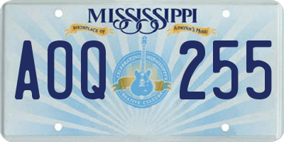 MS license plate AOQ255