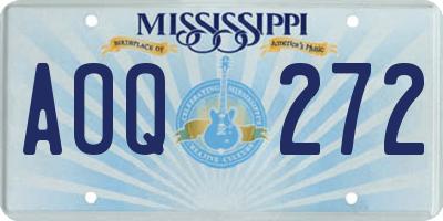 MS license plate AOQ272