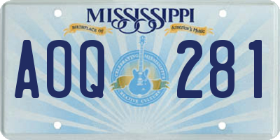 MS license plate AOQ281