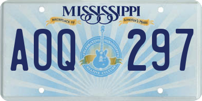 MS license plate AOQ297