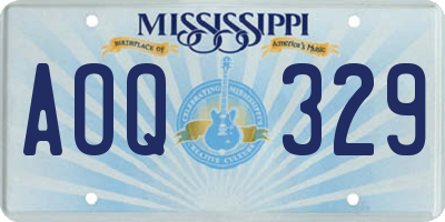 MS license plate AOQ329